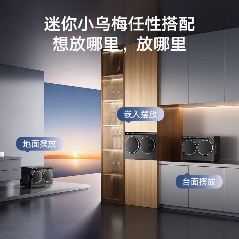 小天鹅(LittleSwan)迷你小乌梅PRO AWE同款双筒分区洗2KG洗烘一体TNDD20-08AIDET分区洗国补图片