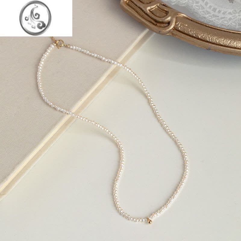 JiMi极细小baby珠珍珠小粒项链女轻奢小众夏季高级感锁骨链钟楚曦同款图片