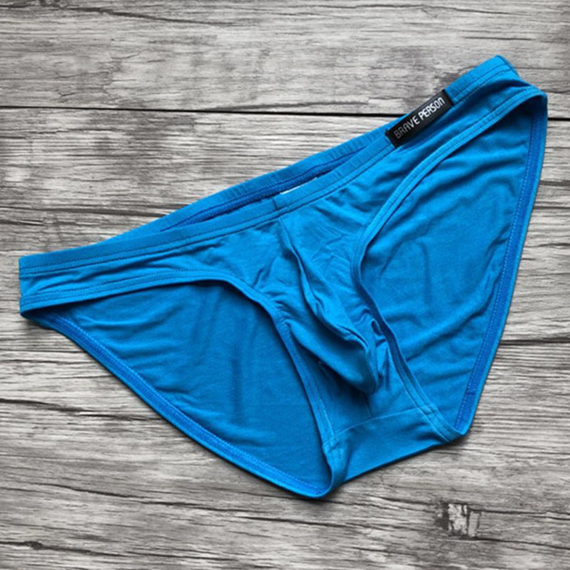 suntek男士三角内裤青年低腰性感莫代尔面料高叉子弹纯色三角裤