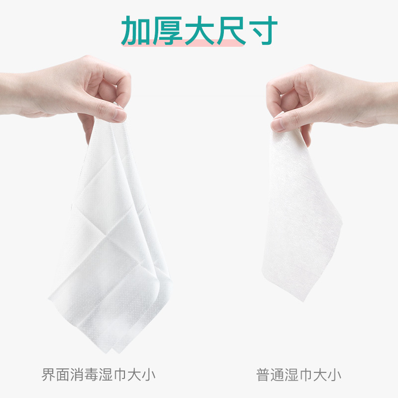 界面医疗消毒湿巾50片单片独立装75%酒精杀菌灭菌