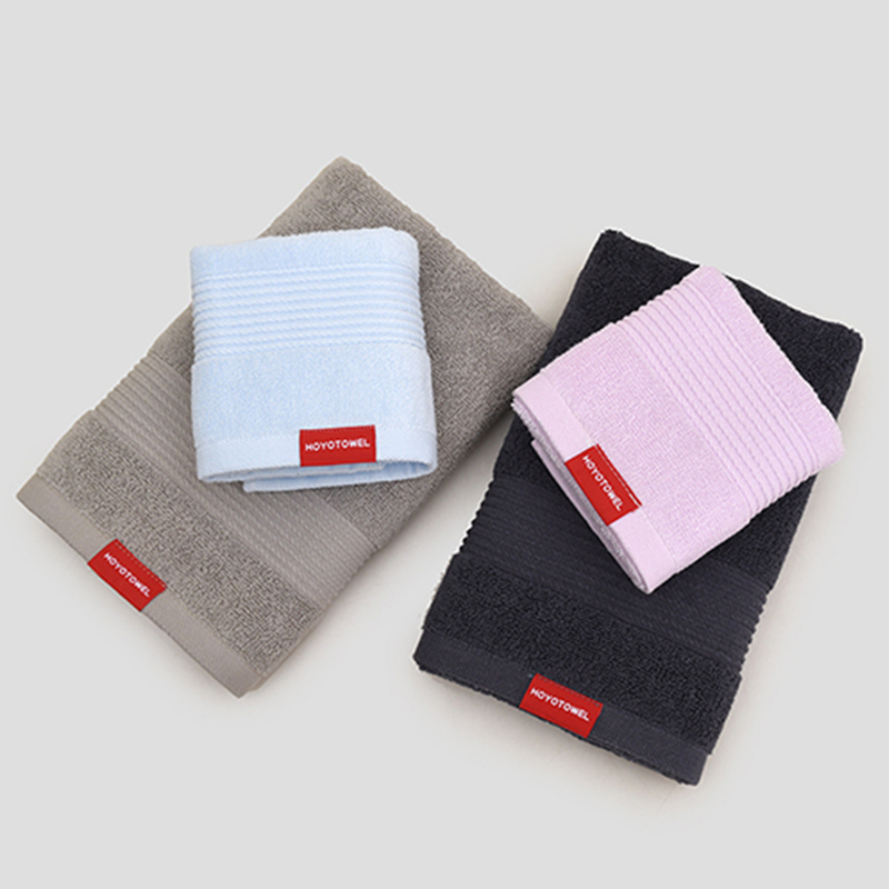 HOYO 抗菌毛巾家庭四件套26*26*8cm 7256 LN 青灰色