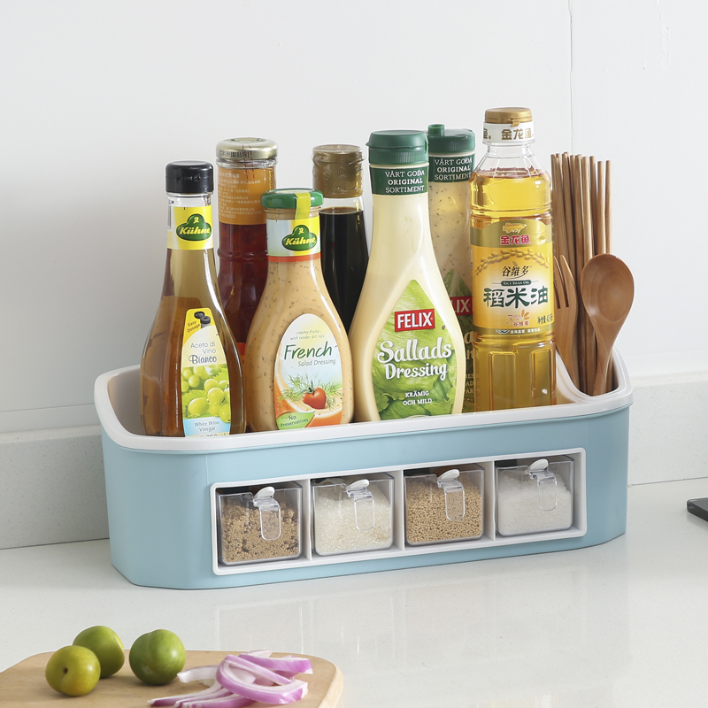 厨房调味料收纳盒刀架调味罐调味品盐罐调料瓶罐子筷子置物架套装敬平