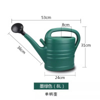 大容量塑料洒水壶浇花壶家用喷壶 8L墨绿色单柄壶 3只