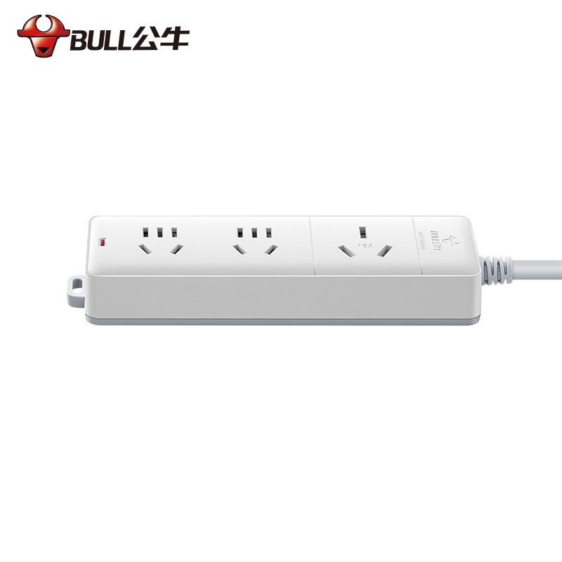 公牛(BULL)GN-405D新国标插座 插线板 插排 16A 4000W功率 3位全长1.8米