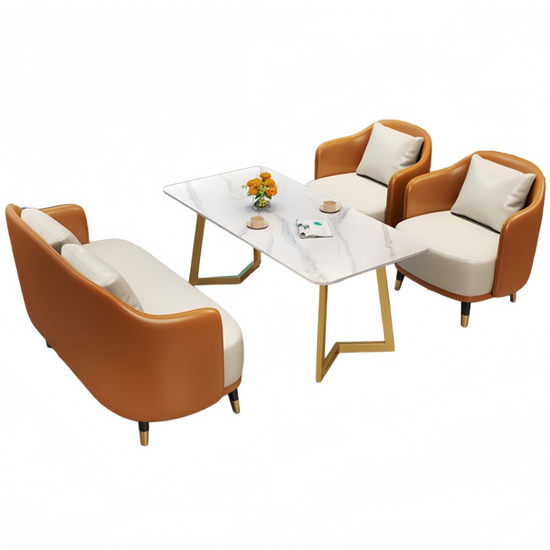 悦兴诚休闲沙发组合130*62*75cm(1+1+2+茶几)套高清大图