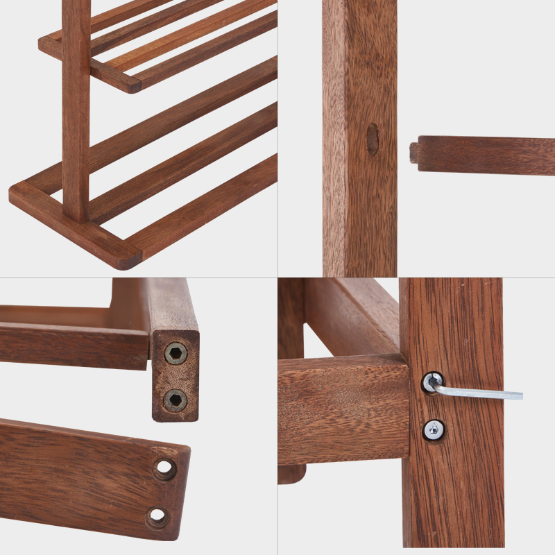 汐岩实木衣帽架落地卧室简约现代家用放衣服架子厅置物架欧式挂衣架高清大图