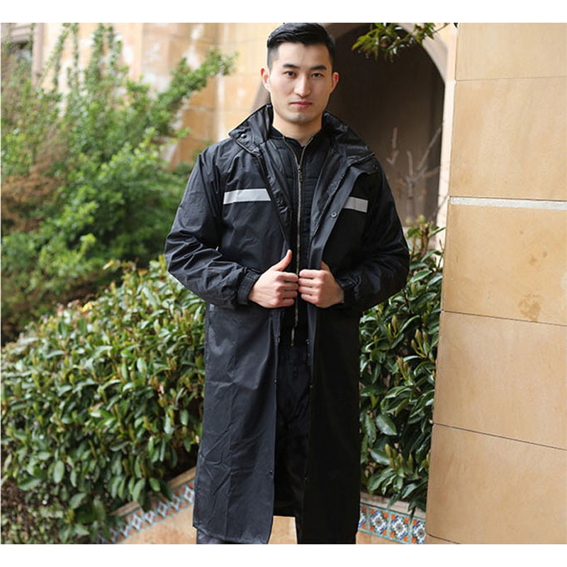 新款斜纹防水雨衣反光雨衣长款户外连体加长款雨衣
