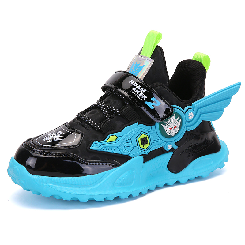 能酷男童鞋子秋冬新款2022年新款儿童运动鞋皮面国潮男孩中大童机甲