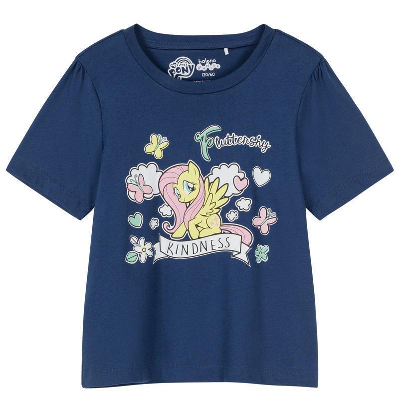 班尼路童装新款小马宝莉女中童圆领卡通短袖t恤纯棉潮流半袖夏