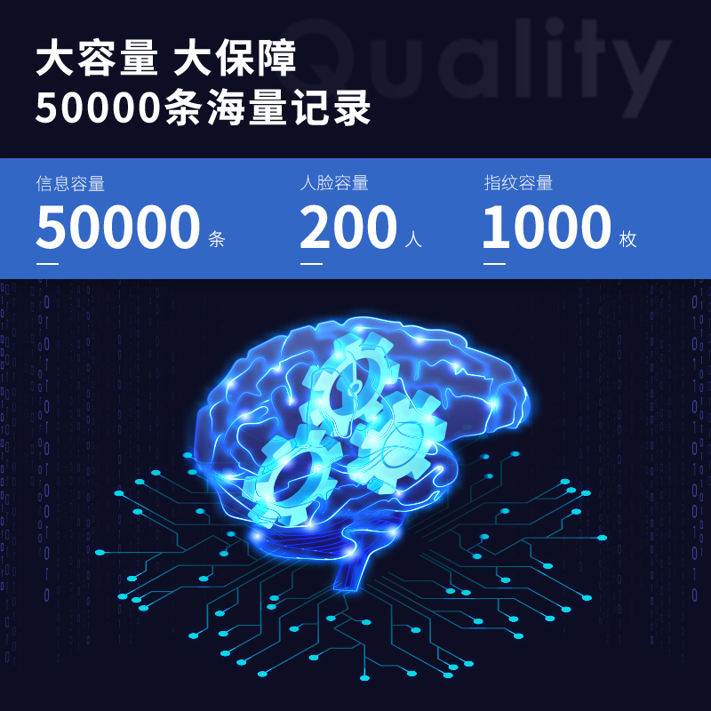得力(deli)3765C考勤机人脸指纹混合识别200张人脸+1000枚指纹无线wifi云考勤打卡机 手机定位外勤签到机