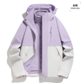 情侣款冲锋衣YR2024-96888 4XL 雪柔紫/暖白女