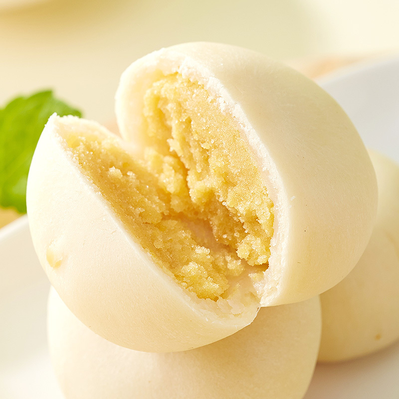 [满199减125元]比比赞绿豆饼500g箱美食零食小吃面包整箱饼干糕点心早餐休闲食品