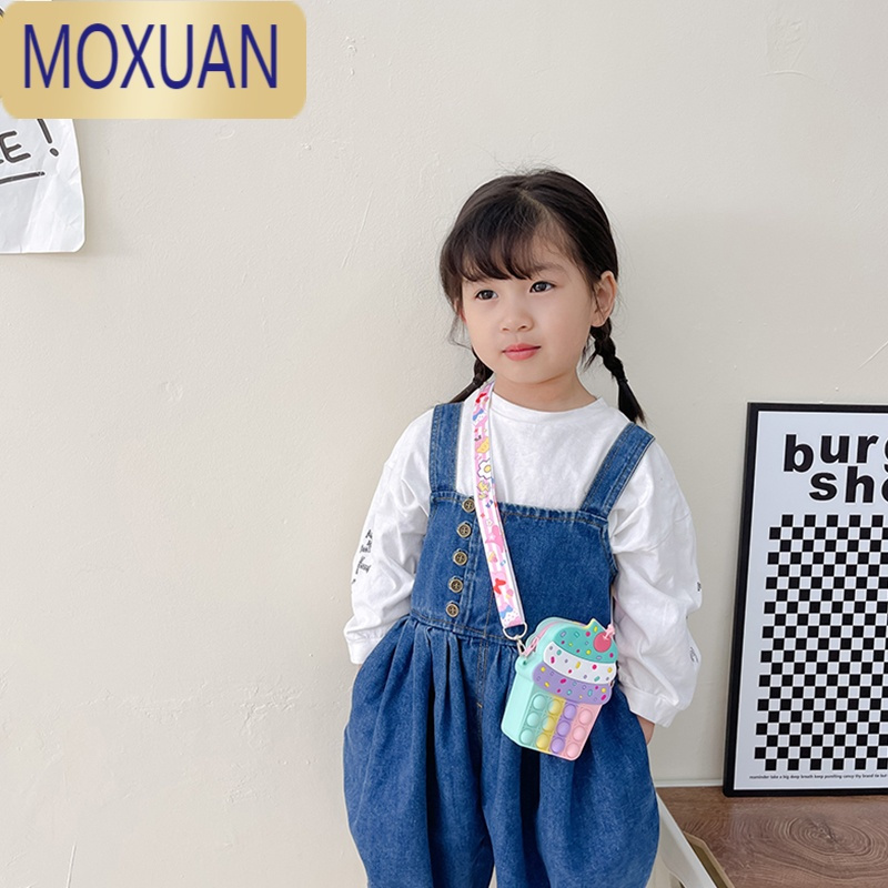 MOXUAN新款儿童包包夏季女童斜挎包硅胶宝宝零钱包卡通小女孩时尚单肩包