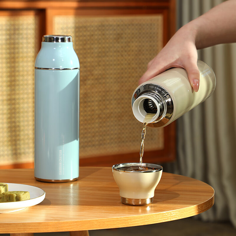 小罐茶园焖焖杯304不锈钢保温杯泡茶水杯600ml(随机发货)高清大图