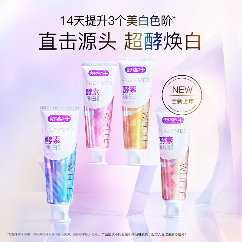 舒客(Saky)酵素牙膏(蜜桃味+青柠味)120克2支装高清大图