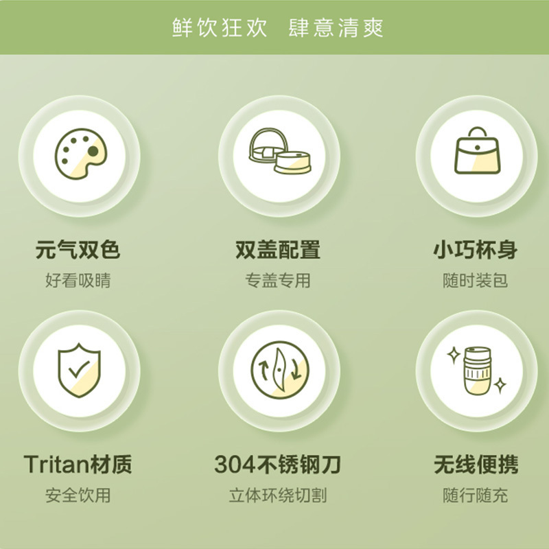 苏泊尔(SUPOR)榨汁机随行杯便携式充电果汁机易清洗电动水果机料理机搅拌机婴儿辅食机JC350高清大图
