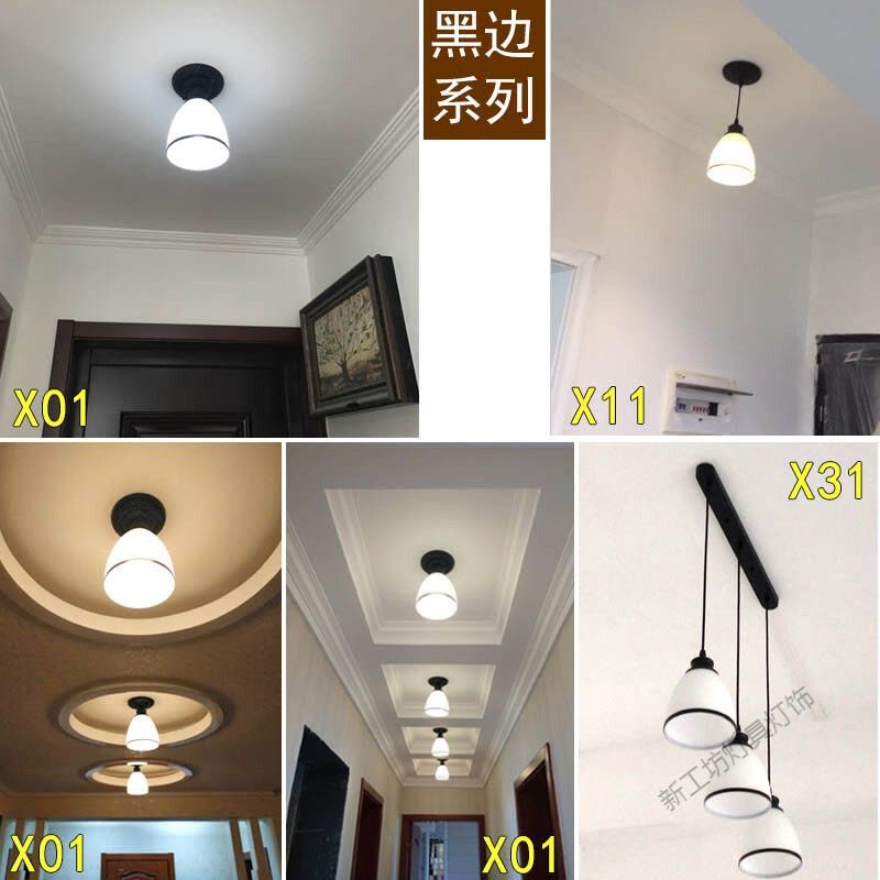 苏宁放心购 北欧简约创意欧式客厅小吊灯美式餐厅单个单头玄关阳台走廊过道灯图片