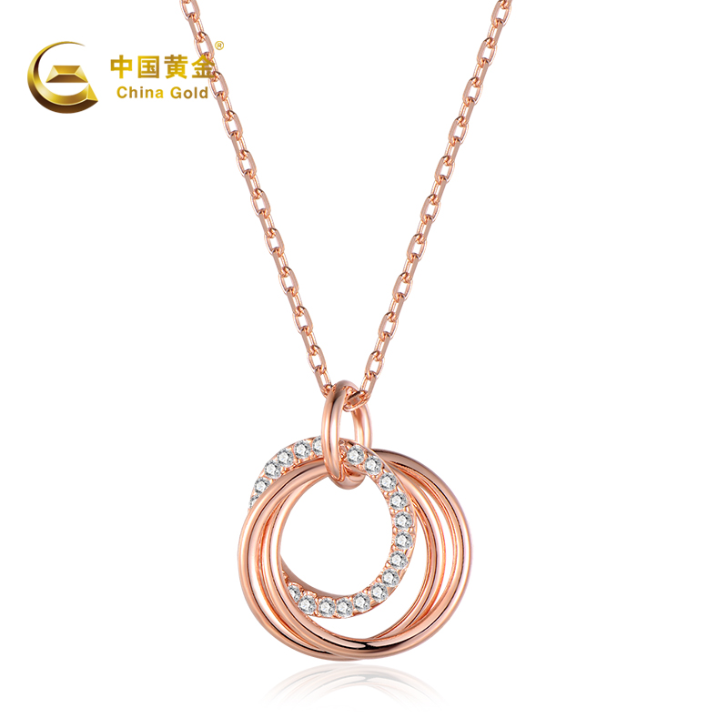 中国黄金s925交叉圆形吊坠参数