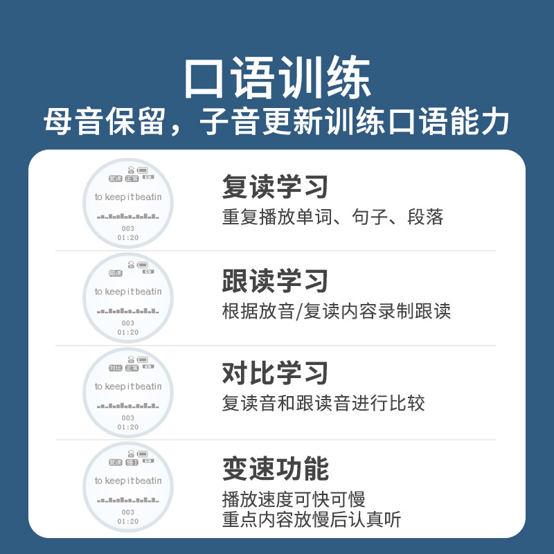 PANDA/熊猫 F-08蓝牙CD复读机随身听光盘播放器学生英语听力学习复读机便携式数码学习机USB转录功能
