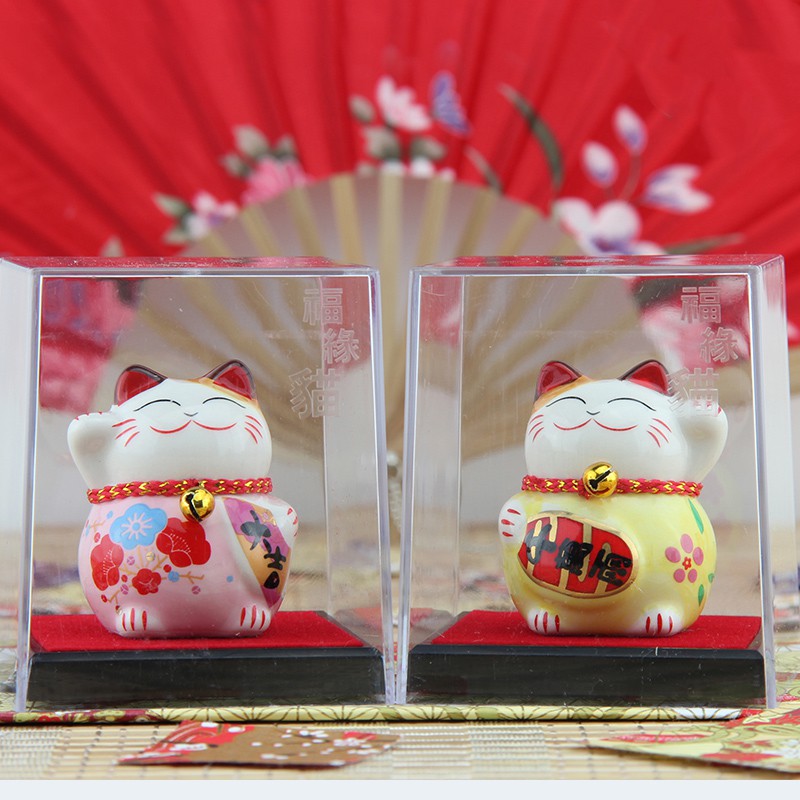 迷你猫商务盒子小礼品陶瓷摆件可爱创意出入平安 三维工匠 达摩-盒子35385猫高清大图
