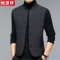恒源祥中老年羽绒服马甲男士内外穿棒球领保暖背心爸爸装坎肩马夹