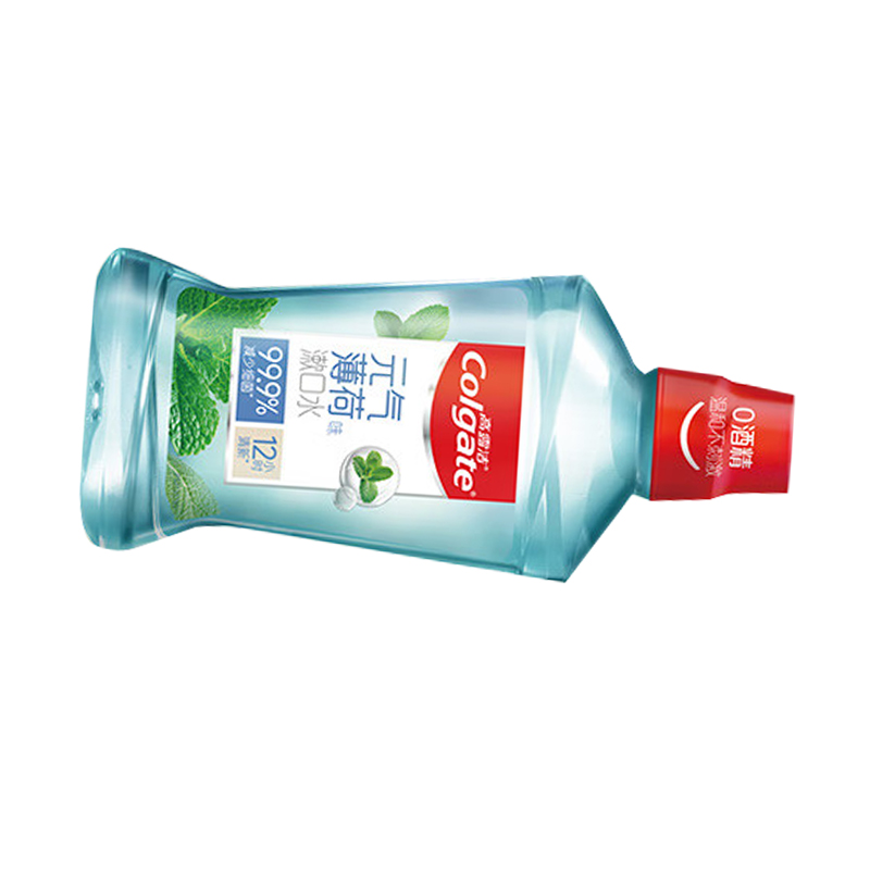 高露洁(Colgate)冰爽薄荷漱口水 500ml*2 男士套装杀菌防蛀牙口气清新无酒精高清大图