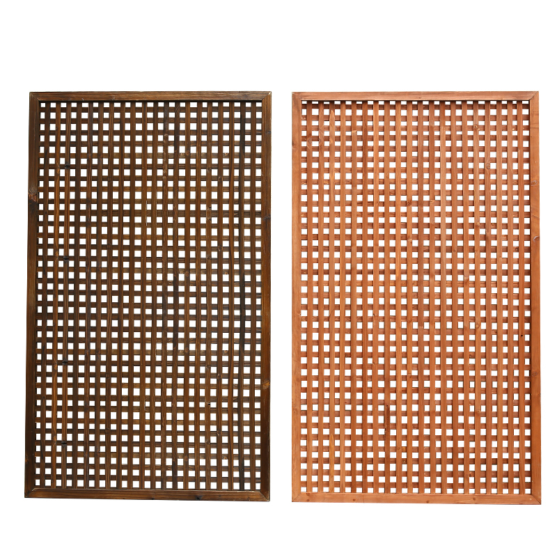 苏宁放心购新防腐木栅栏屏风隔断木网格爬藤花架木篱笆