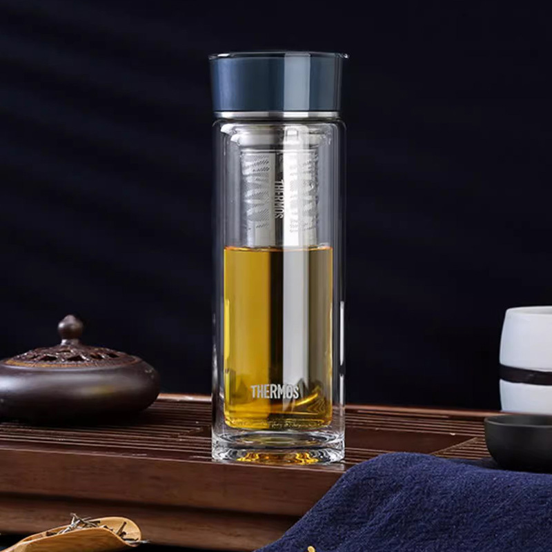 膳魔師玻璃杯400ml双层茶水分离水杯TCGE-400(随机发货)高清大图