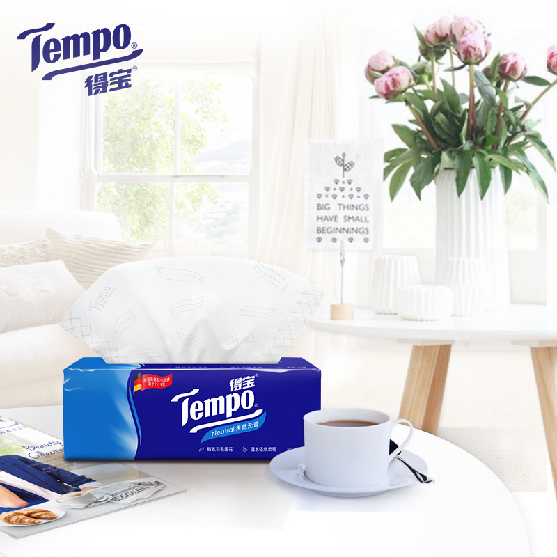得宝(Tempo)无香面巾纸4层90抽*(6+2)包T2367高清大图