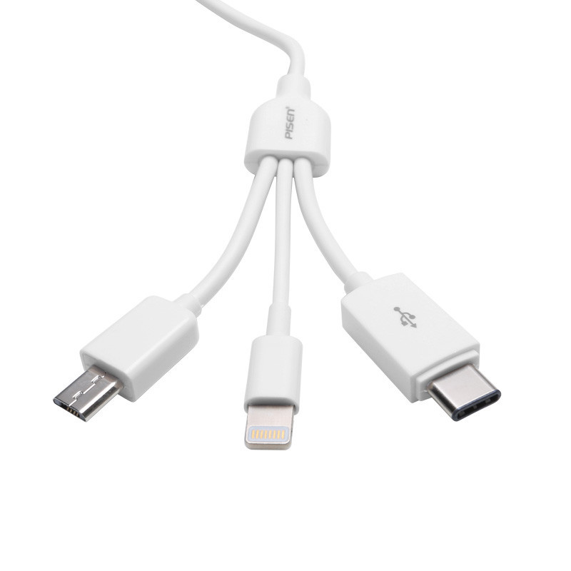 品胜 苹果/Iphone配件 数据线安卓手机充电器线type-c一拖三多功能线适用小米5华为 1.6米