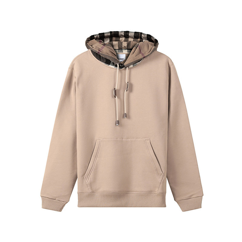 博柏利巴宝莉burberry男款棉质加绒款宽松版保暖连帽卫衣运动衫