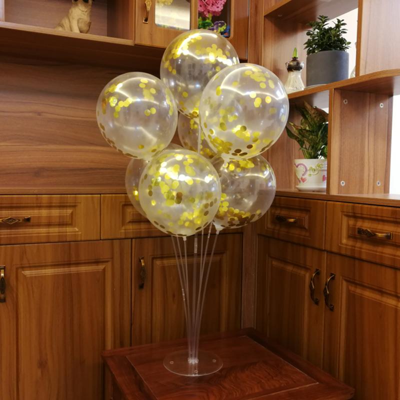 家柏饰(CORATED)生日结婚商店铺橱窗立柱桌飘纸屑亮片透明气球树加高似飘空气球高清大图