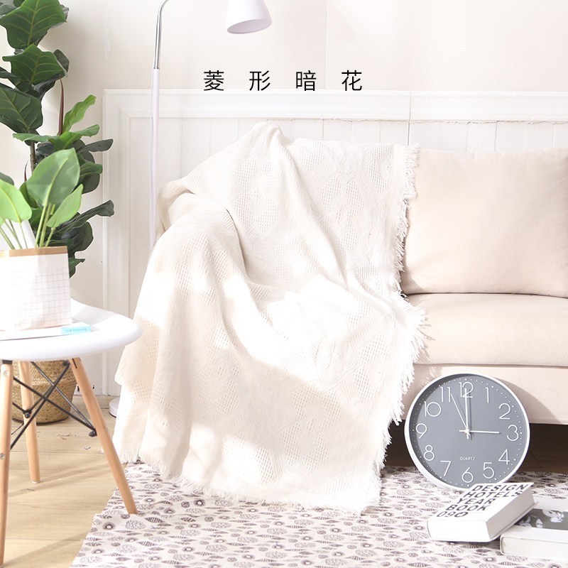 家柏饰(CORATED)沙发巾全盖布北欧沙发垫套毯冬季加厚弹力通用懒人沙发罩 岩灰色T型格 180*340高清大图