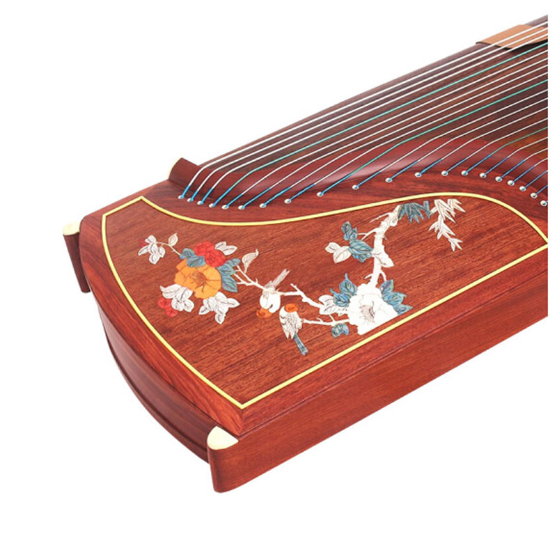 企购优品 敦煌牌古筝 上海民族乐器一厂21弦古筝 五彩呈祥牡丹图案