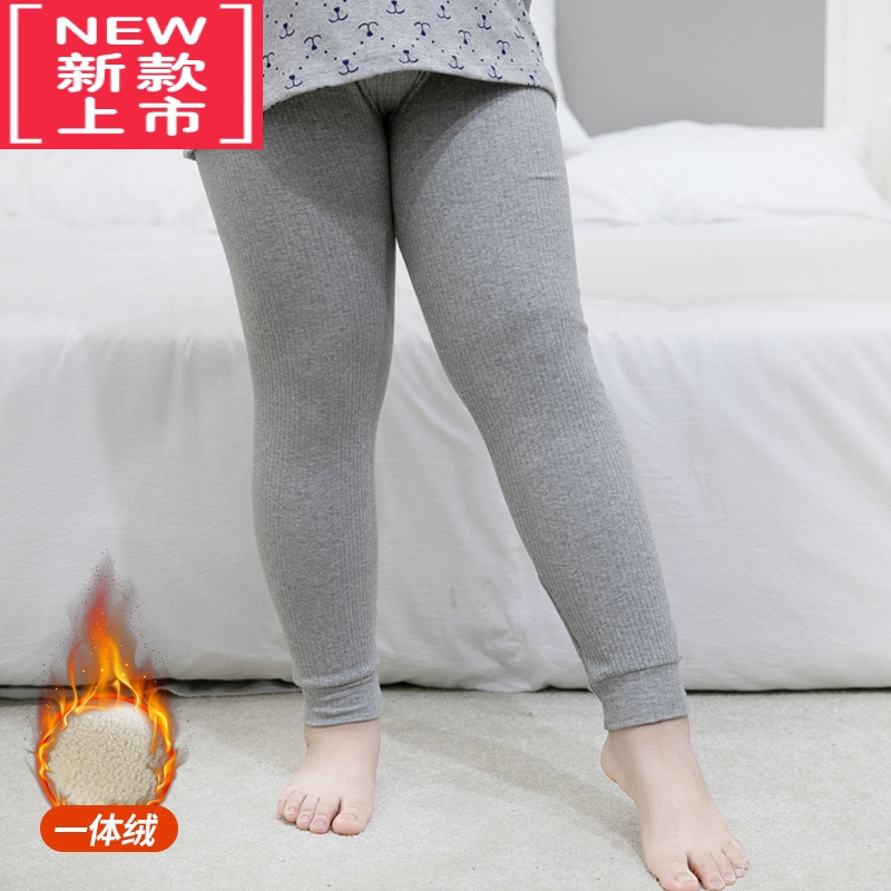 可莉允胖女童秋裤加肥加大女大童宽松保暖裤大码打底裤内穿高腰棉毛裤潮