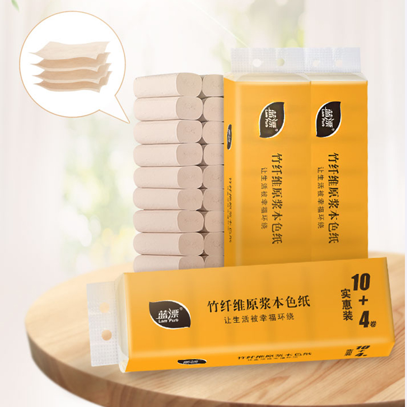 蓝漂本色570G扁卷纸14卷装*1提