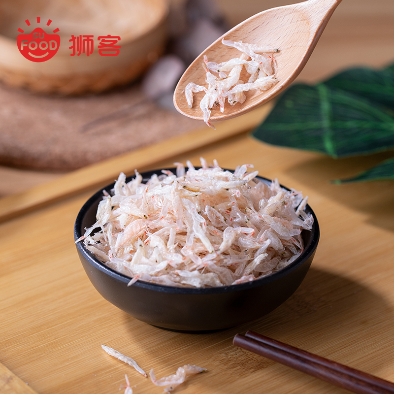 狮客[苏宁自主品牌]浙江舟山虾皮80g 舟山虾米干 海鲜海产干货 煲汤凉拌食材