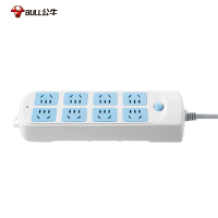 公牛(bull)GN-604全长1.8米8插位总控开关插座板插线板插排插接线板拖线板电插座面板保护智能电器白色