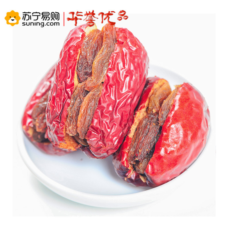 华誉优 休闲零食蜜饯干果 新疆特产 红枣夹葡萄干 和田大枣夹香妃葡萄干289g/袋