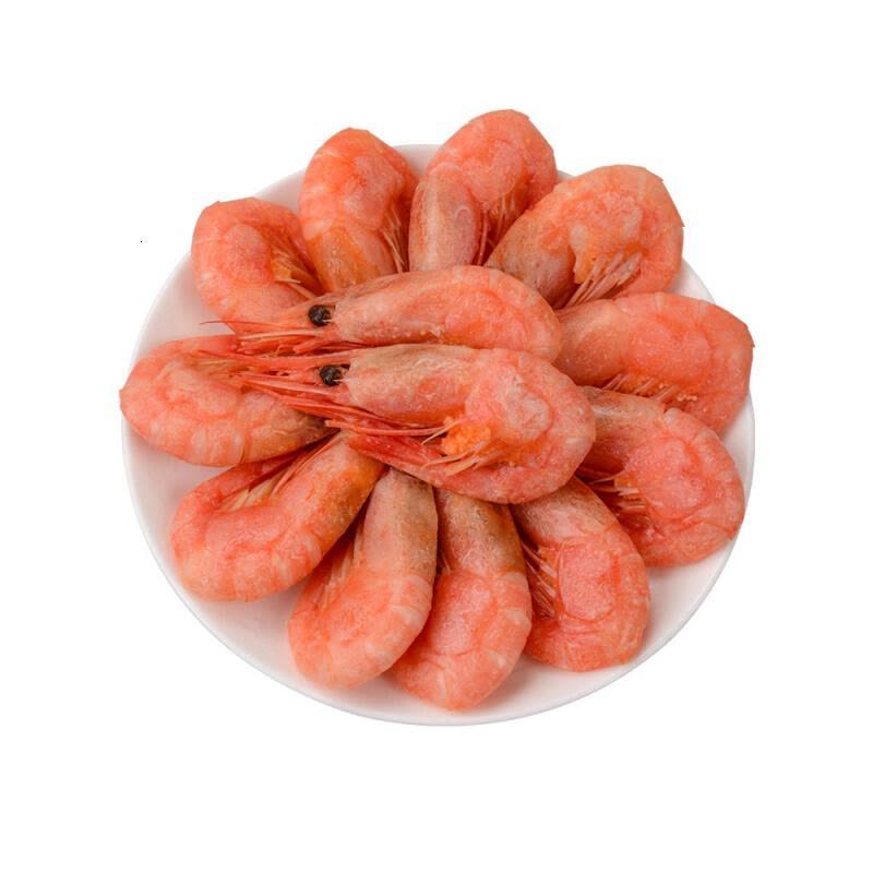 XJ】北极甜虾带籽北极虾即食刺身冰虾海鲜水产鲜活北极甜虾500g可