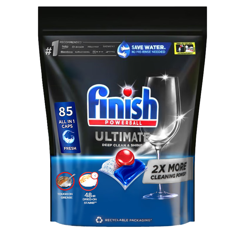 亮碟(finish)洗碗凝珠洗碗机洗涤剂 量子洗涤凝珠洗碗块 原味 85颗 finish-044