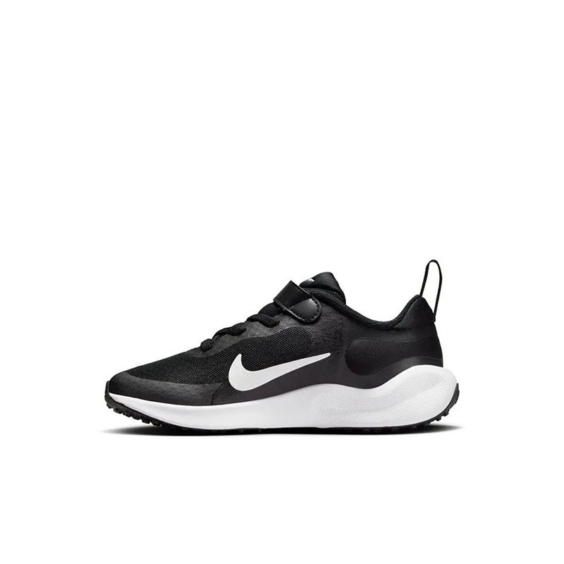 中童nikerevolution7psv舒适透气儿童休闲鞋黑白色fb7690003