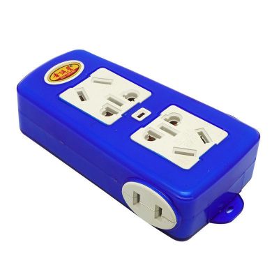 蓝白14孔插座(送电笔) 1个装[标准款] 蓝白色插座插排插板插线板不带线 14孔无线接线板防爆排插插板