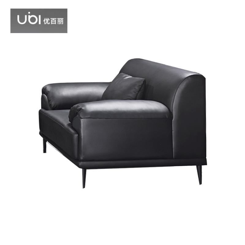 优百丽 DG-9056 办公室沙发 办公家具 会客接待 现代简约家具 颜色尺寸可定制 单人位（黑色西皮）