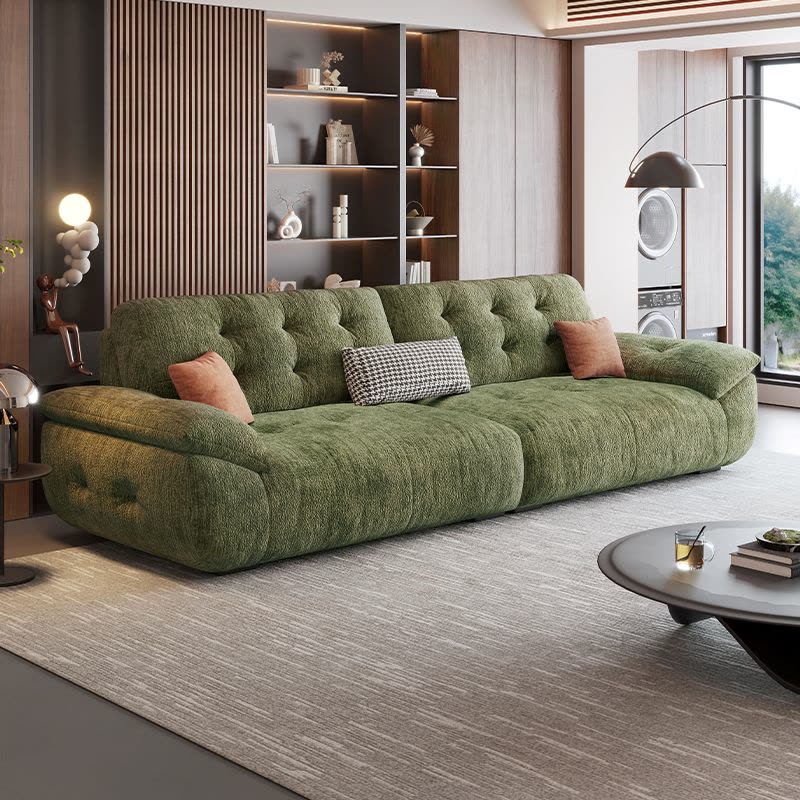 欧梵森 沙发简约现代布艺沙发小户型亲肤雪尼尔绒双人客厅直排沙发组合套装网红款客厅家具沙发套装图片