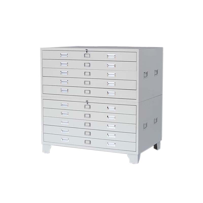 利特莱依底图柜工程资料图纸柜0号7号抽屉柜文件柜地图柜菲林柜图纸收纳柜0号双节1300*930*1200 灰白色高清大图