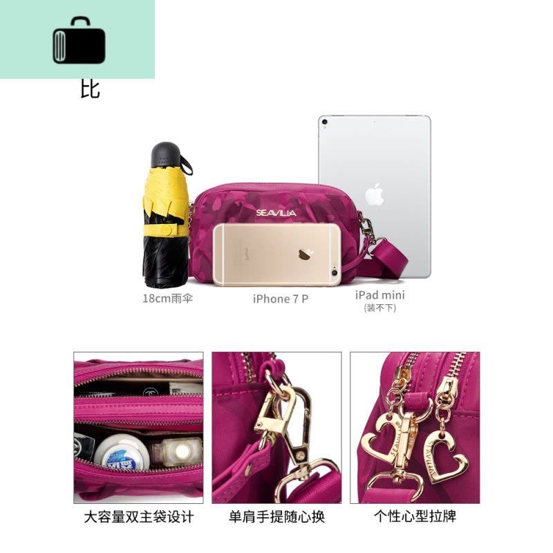 2020新款旅行挎包女小背包帆布单肩斜挎轻便运动妈妈小包包夏NEW LAKE女斜挎包图片