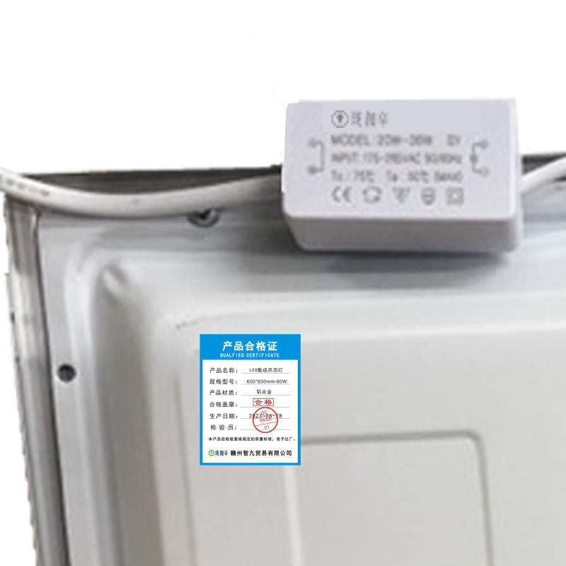 珑伽辛 led直发光面板灯集成面板灯300*300mm-20W经济款(银框)