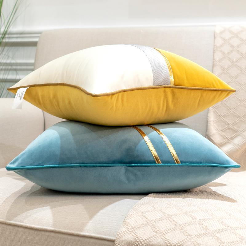 美帮汇靠垫女 简约轻奢现代沙发抱枕靠垫卧室客厅床头靠垫定制抱枕套高清大图
