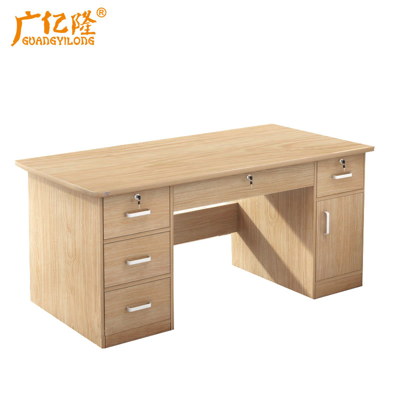 广亿隆木质电脑桌职员办公桌1.2米原木色WH-YDZ1260#J/张高清大图